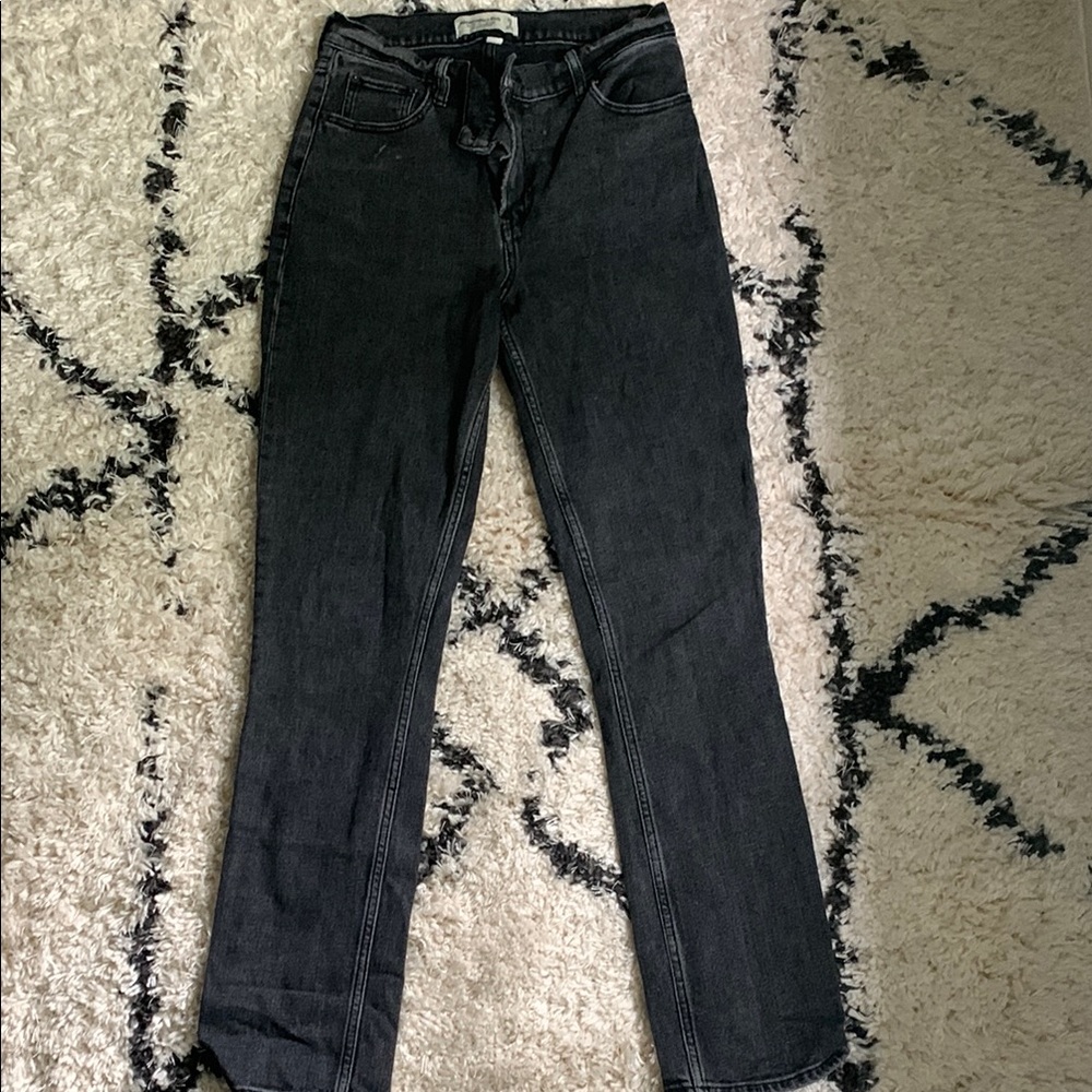 Abercrombie & Fitch Black Straight Leg Jeans